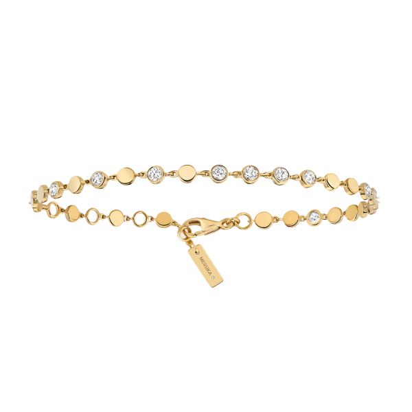Bracelet Messika D-Vibes petit modèle en or jaune et diamants
