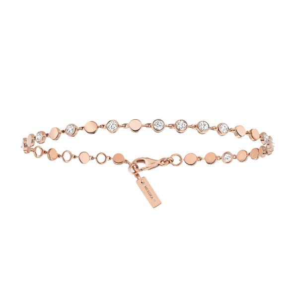 Bracelet Messika D-Vibes petit modèle en or rose et diamants