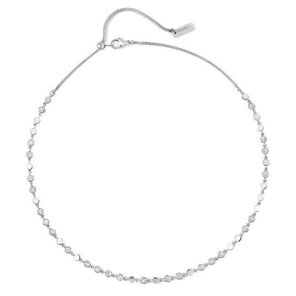 Collier Messika D-Vibes petit modèle en or blanc et diamants