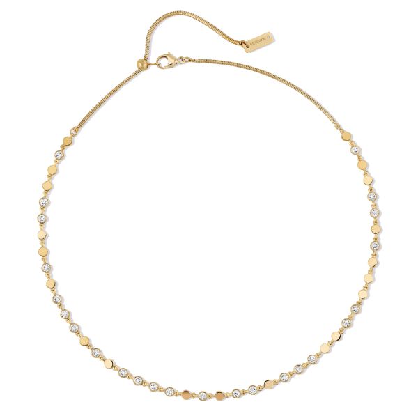 Messika D-Vibes small necklace in yellow gold and diamonds
