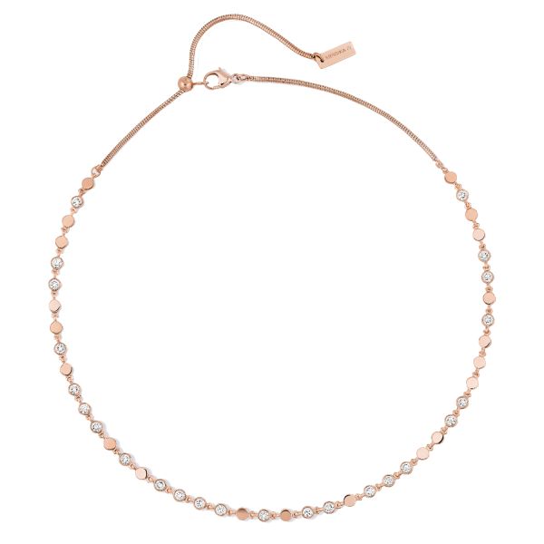 Collier Messika D-Vibes petit modèle en or rose et diamants