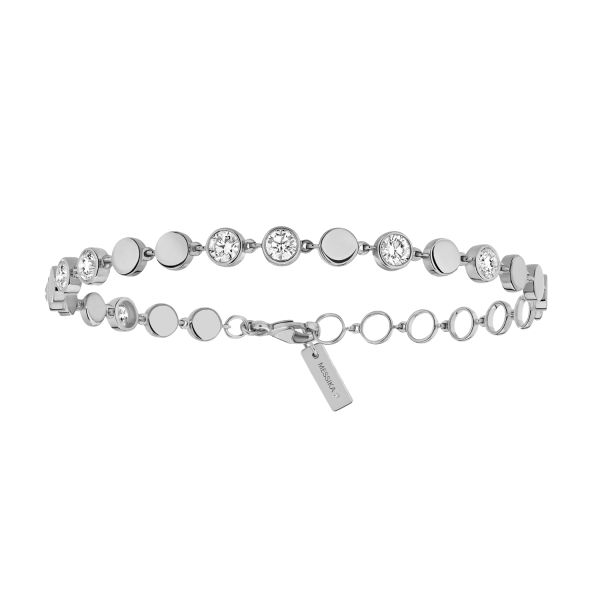 Bracelet Messika D-Vibes moyen modèle en or blanc et diamants