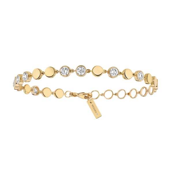 Bracelet Messika D-Vibes moyen modèle en or jaune et diamants