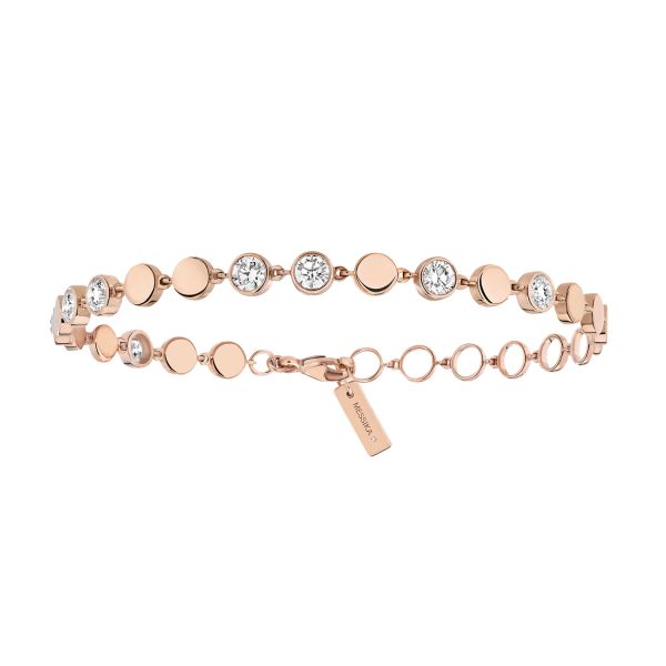 Bracelet Messika D-Vibes moyen modèle en or rose et diamants