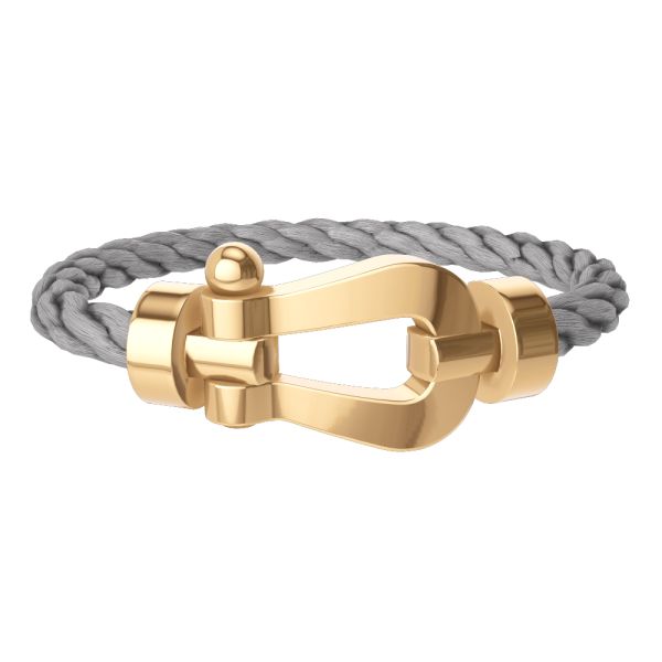 Bracelet Fred Force 10 XL en or jaune et câble acier
