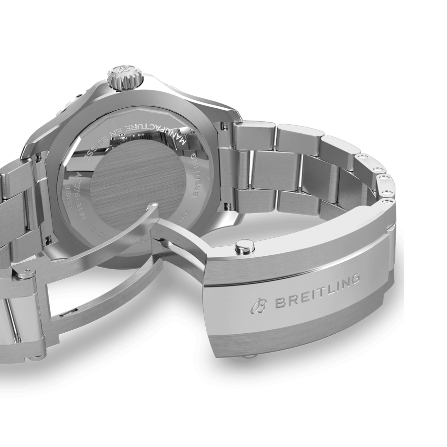 Montre Breitling Superocean automatique cadran vert bracelet acier 44 mm A17376A31L1A1