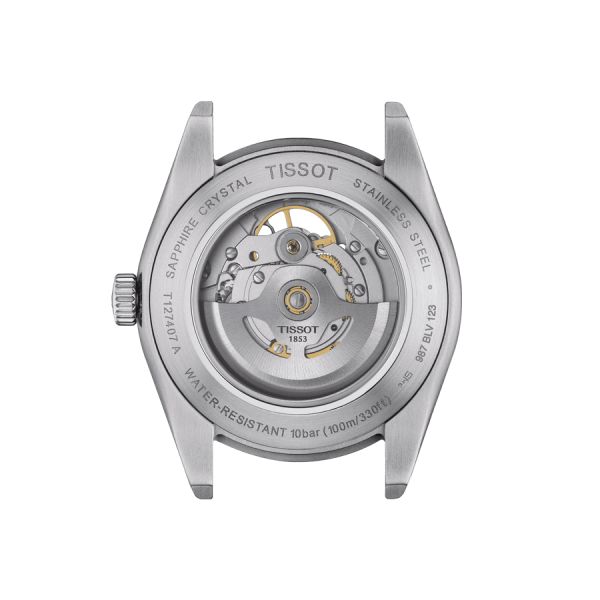 Tissot Gentleman Powermatic 80 Open Heart automatic watch blue dial steel bracelet 40 mmc T127.407.11.041.01
