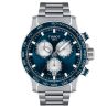 Montre Tissot Supersport Chrono quartz cadran bleu bracelet acier 45,5 mm T125.617.11.041.00