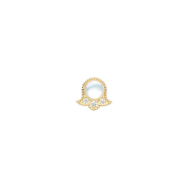 Boucle d'oreille Dior Rose des Vents en or jaune, diamants et nacre JRDV95226_0000