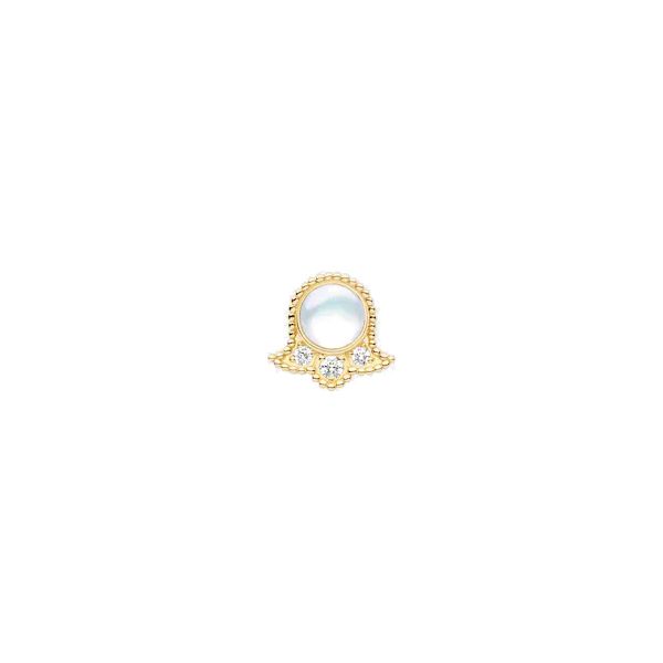 Dior Rose des Vents earring in yellow gold, diamonds and mother-of-pearl