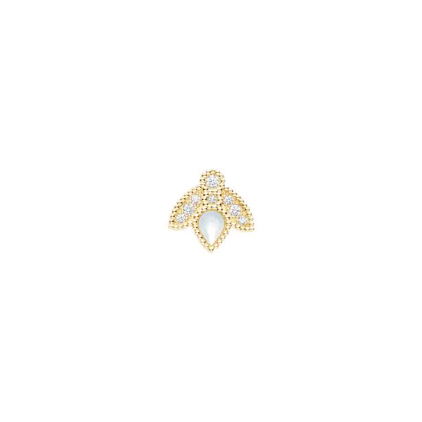 Boucle d'oreille Dior Rose des Vents en or jaune, diamants et nacre JRDV95221_0000