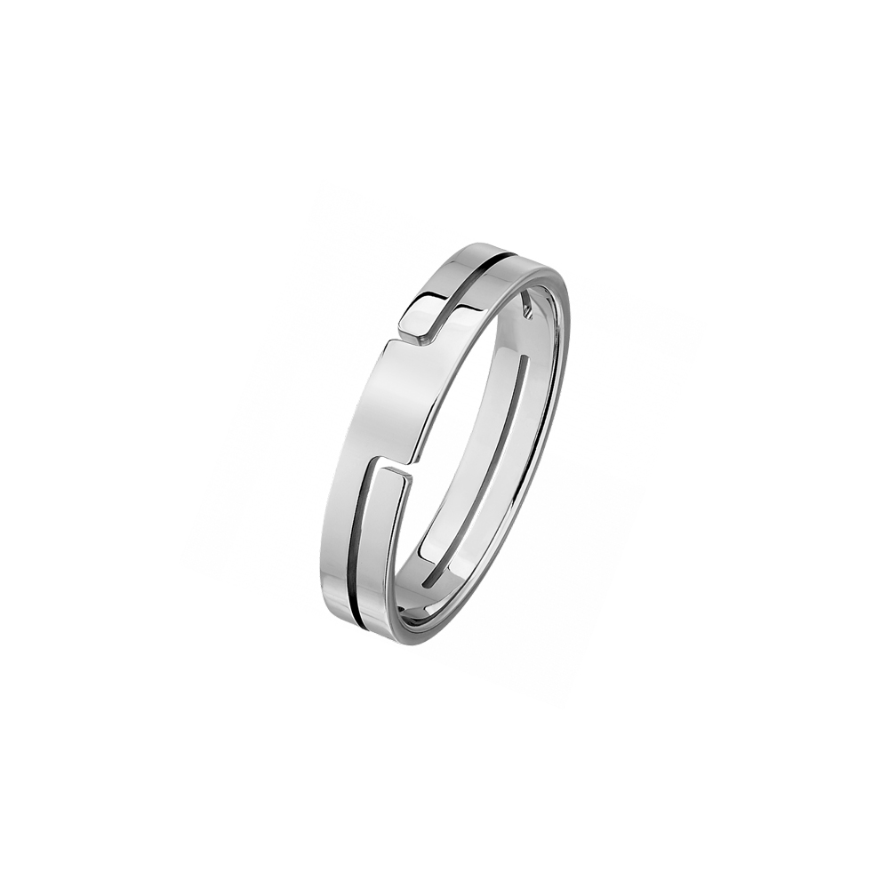 Bague dinh van Seventies PM or blanc 222202 Lepage