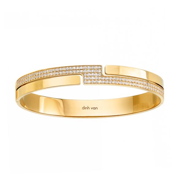 Dinh van Seventies SM bracelet in yellow gold and diamonds