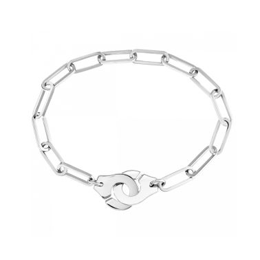 Bracelet Menottes dinh van R15 en platine chaîne XL 23,5 cm 365309