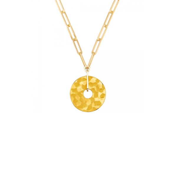 Collier dinh van Pi 23 mm en or jaune 639401