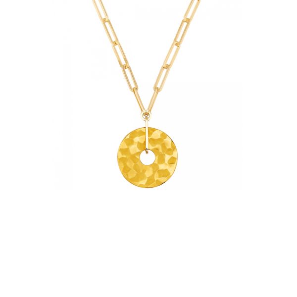 Dinh van Pi 23 mm necklace in yellow gold