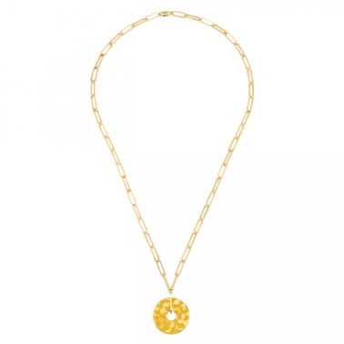 Collier dinh van Pi 23 mm en or jaune 639401