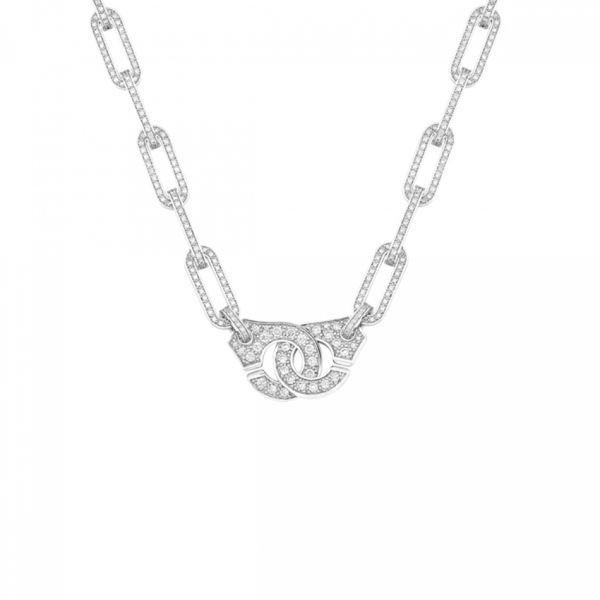 Collier Menottes dinh van R15 en or blanc et diamants 653232