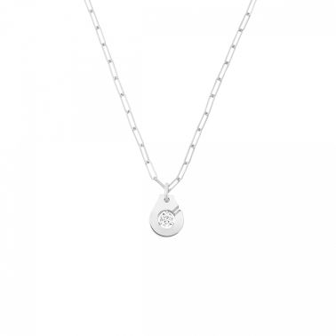 Menottes dinh van R10 necklace in white gold and diamonds