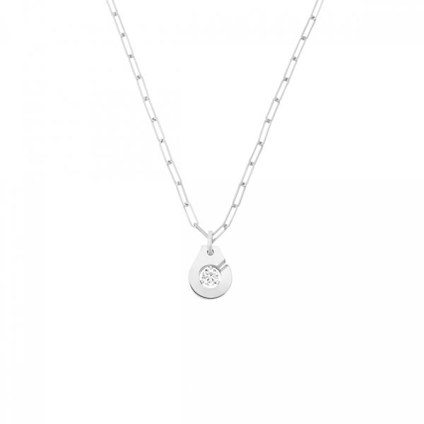 Menottes dinh van R10 necklace in white gold and diamonds