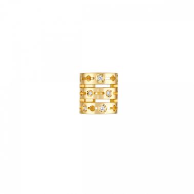Pulse dinh van ear clip in yellow gold and diamonds