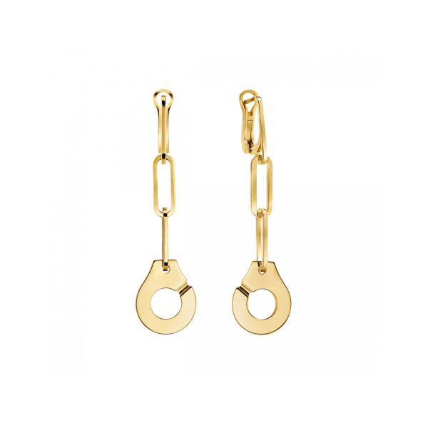 Menottes dinh van R13,5 earrings in yellow gold