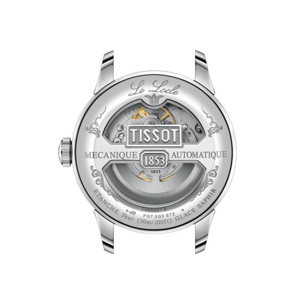 Montre Tissot Le Locle Powermatic 80 Open Heart automatique cadran argent bracelet cuir marron 39,3 mm T006.407.16.033.01