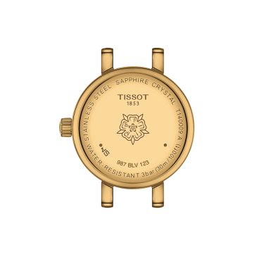 Montre Tissot Lovely Round PVD Or jaune quartz cadran vert bracelet cuir vert 19,5 mm T140.009.36.091.00