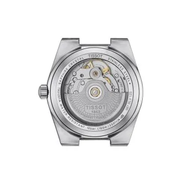 Tissot PRX Powermatic 80 Rose gold watch with diamond markers grey dial steel bracelet 35 mm T931.207.41.336.00