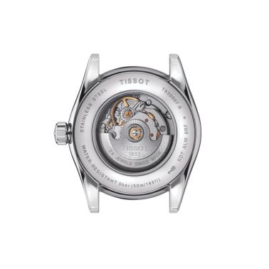 Montre Tissot T-My Lady Or Rose automatique cadran bleu bracelet acier 29 mm T930.007.41.046.00