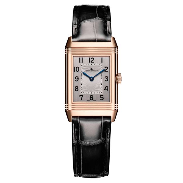 Montre Jaeger-LeCoultre Reverso Classic Small Duetto remontage manuel or rose bracelet cuir d'alligator noir Q2662430