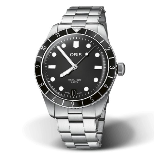 Montre Oris Divers Sixty-Five 12H Calibre 400 automatique cadran noir bracelet acier 40 mm