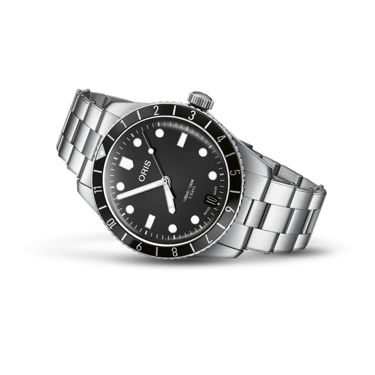 Montre Oris Divers Sixty-Five 12H Calibre 400 automatique cadran noir bracelet acier 40 mm