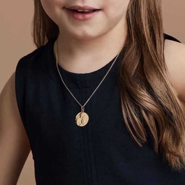 Arthus Bertrand Virgin of Donatello medal in yellow gold