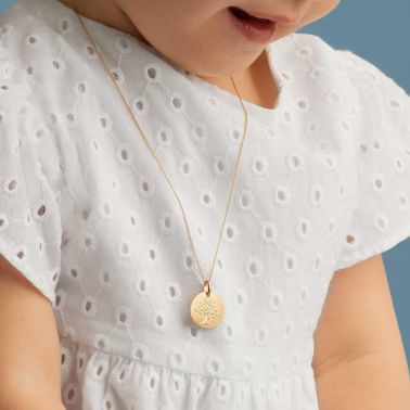 Médaille galet Arthus Bertrand Arbre de vie en or jaune