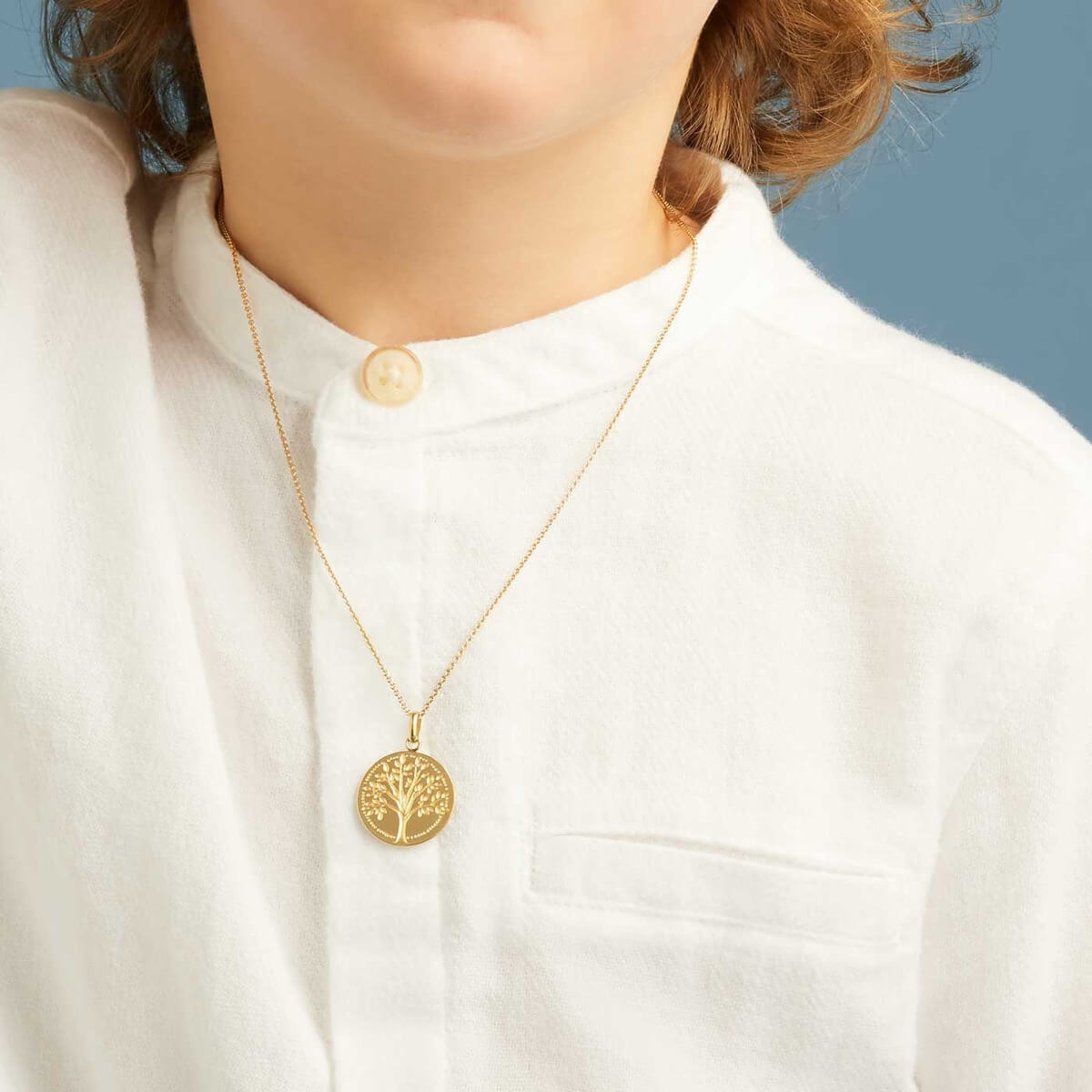 Arthus Bertrand imprint Tree of Life medal in yellow gold