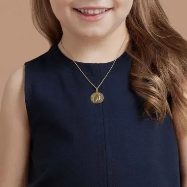 Arthus Bertrand Starry Virgin medal in yellow gold