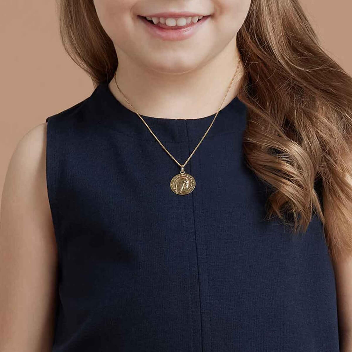 Médaille Arthus Bertrand Vierge jeune étoilée en or jaune