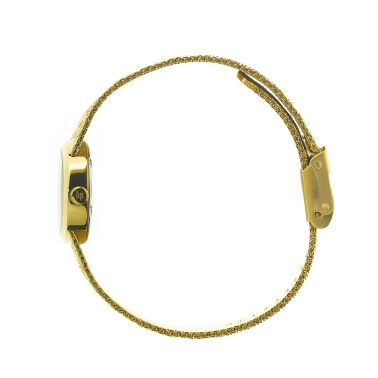 Montre Lip Henriette quartz cadran argent bracelet maille milanaise dorée 22 mm