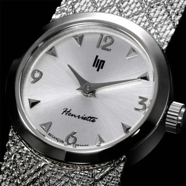 Lip Henriette quartz dial silver mesh bracelet 22 mm