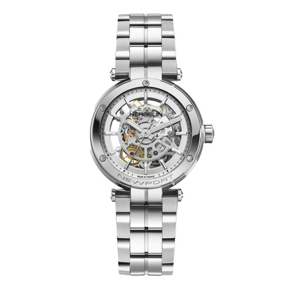 Herbelin Newport Skeleton automatic steel bracelet 35 mm