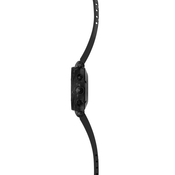 Montre Herbelin Newport Carbon Titane automatique cadran noir bracelet caoutchouc noir 46,5 mm