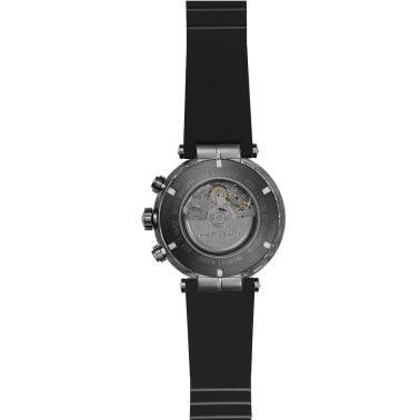 Montre Herbelin Newport Carbon Titane automatique cadran noir bracelet caoutchouc noir 46,5 mm