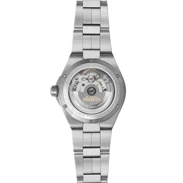 Montre Herbelin Cap Camarat automatique cadran bleu bracelet acier 37 mm
