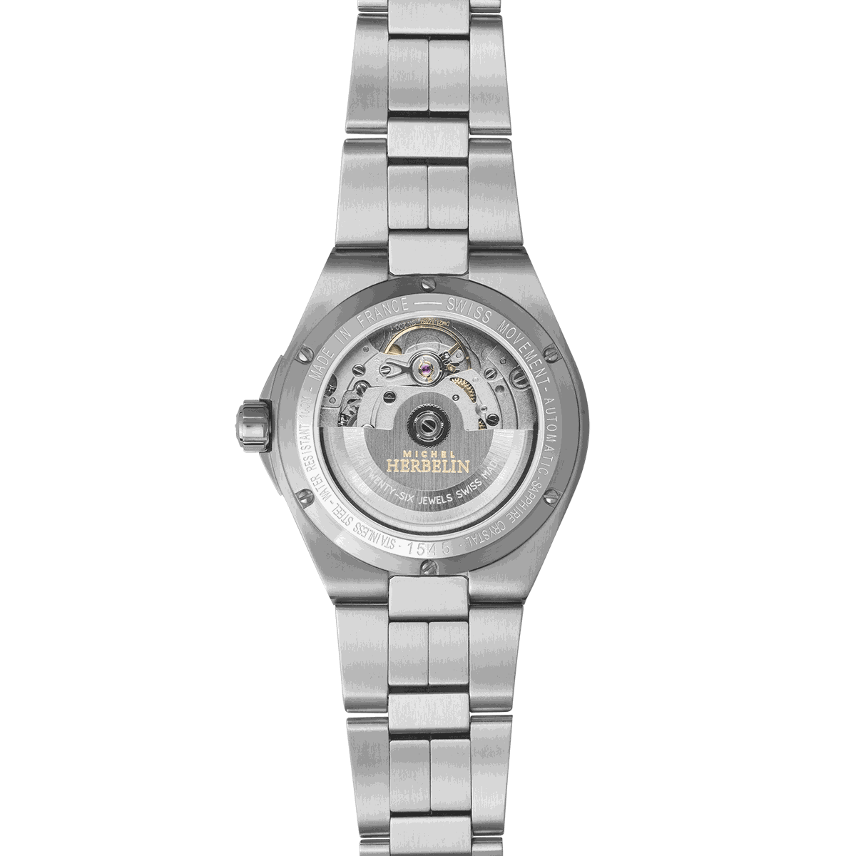 Montre Herbelin Cap Camarat automatique cadran bleu bracelet acier 37 mm