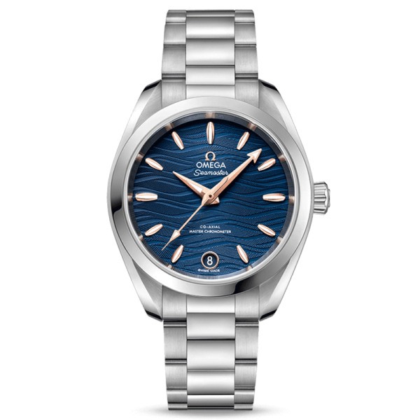 Montre Omega Seamaster Aqua Terra 150m Ladies Co-Axial Master Chronometer cadran bleu bracelet acier 34 mm