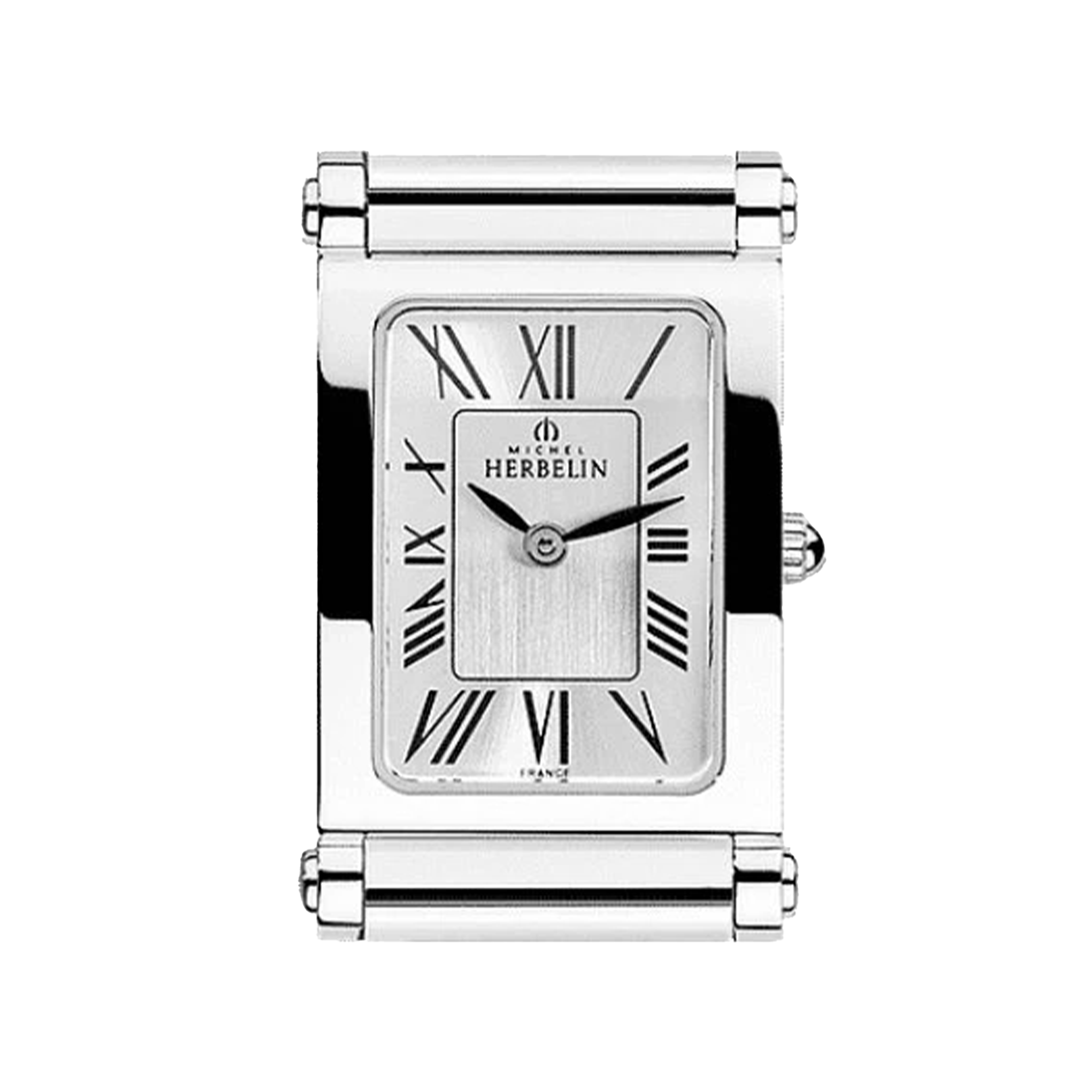 Boîtier Michel Herbelin Antarès quartz cadran argenté 24 x 19 mm