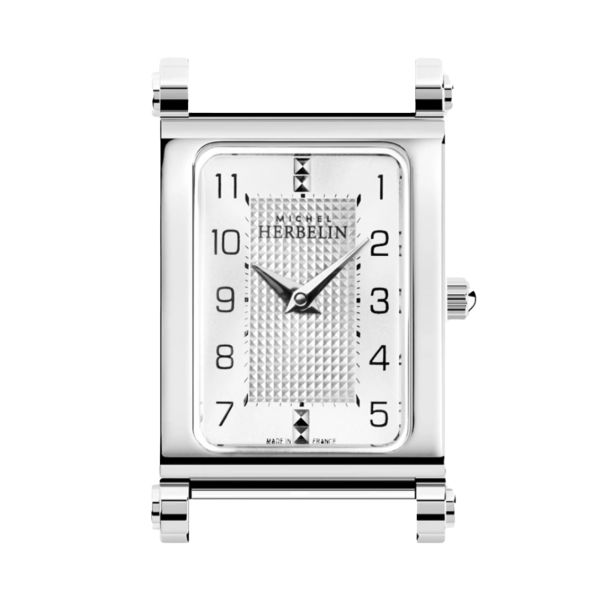 Boîtier Michel Herbelin Antarès quartz cadran argenté 24 x 19 mm