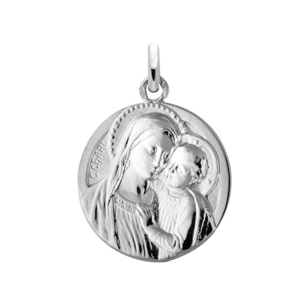 Médaille ARTHUS BERTRAND Notre Dame du Bon Conseil or blanc Lepage