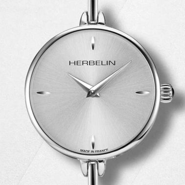 Herbelin Fil quartz silver dial steel bracelet 26 mm